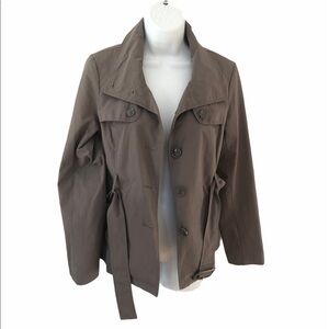 Forever 21 light belted grey beige short jacket